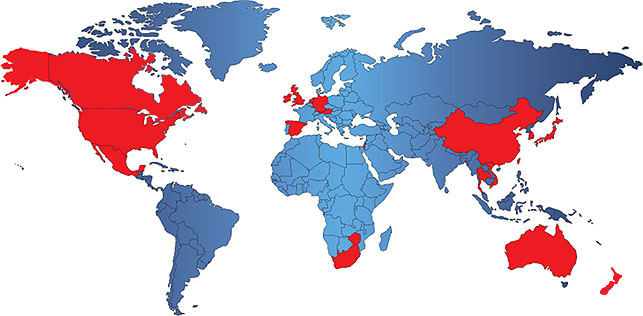 Installations of IceSynergy slurry ice systems around the world 